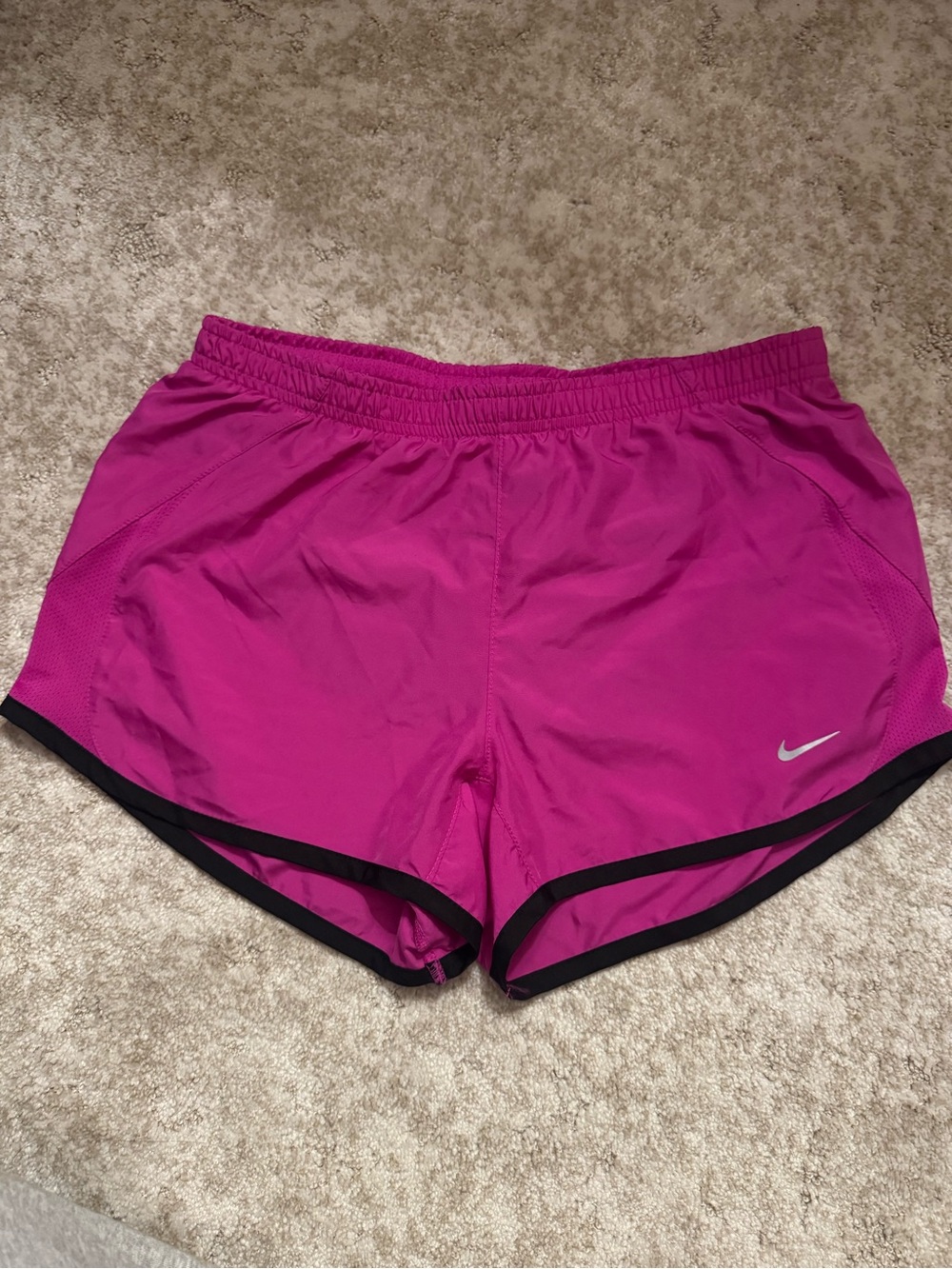 Nike Hot Pink Women's Athletic Shorts with Black Trim